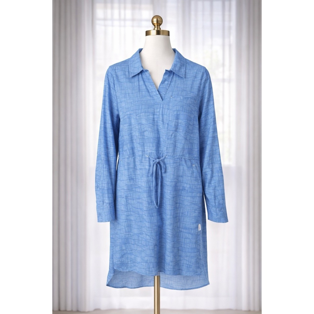 New Shore to Summit Dress Size M Blue Swim Cover Up Fishing Beach Hiking Pockets